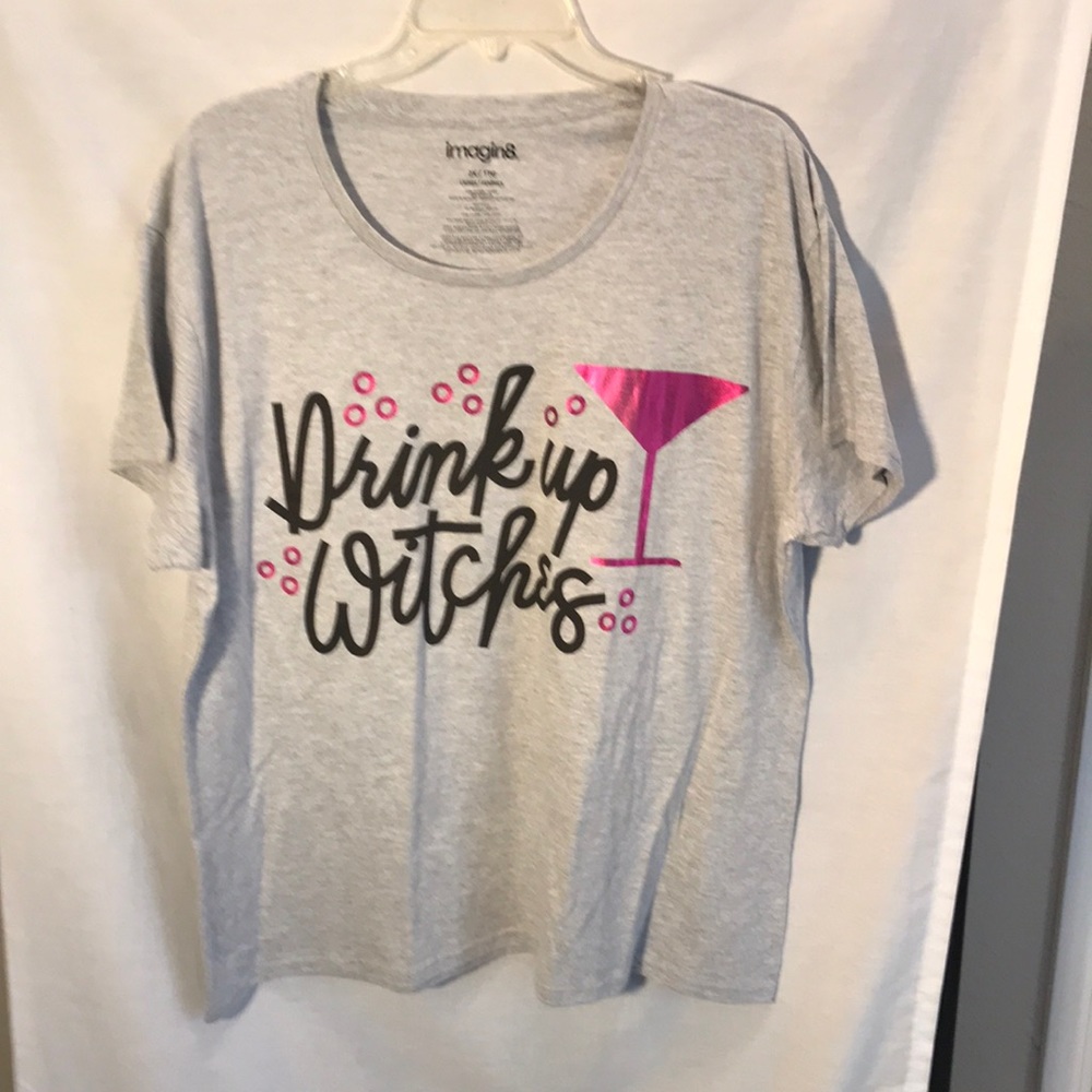 NWOT Imagin8 ladies size 2X grey short sleeved T-shirt